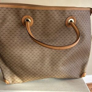 Gucci Tan Monogram Tote Bag